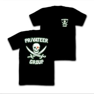 NEW LARGE Privateer GITD Blackbeard Pirate Shirt Not House Party Distro gbrs